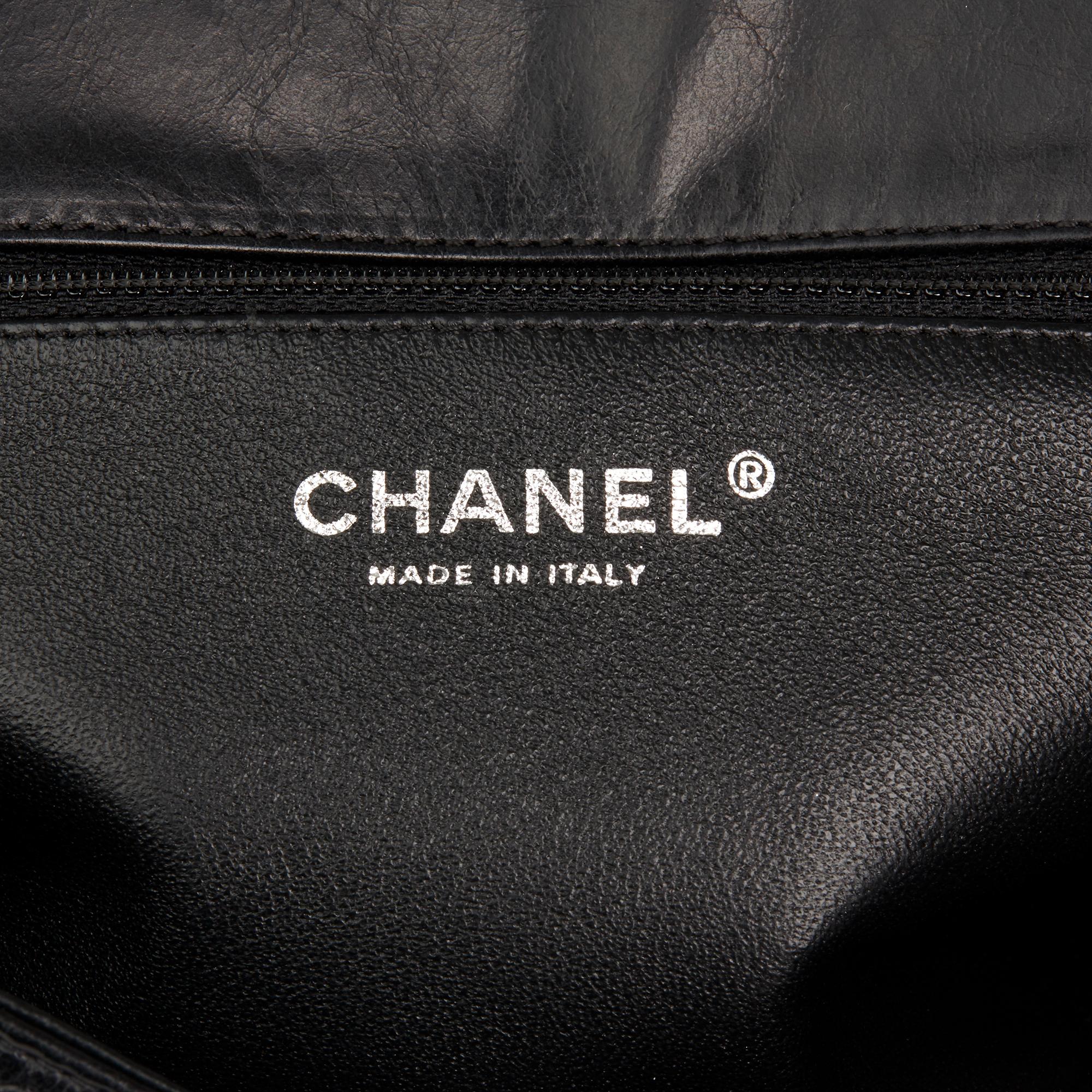 2014 Chanel Black Embossed Calfskin Leather Paris-Dallas Classic Single Flap Bag 4