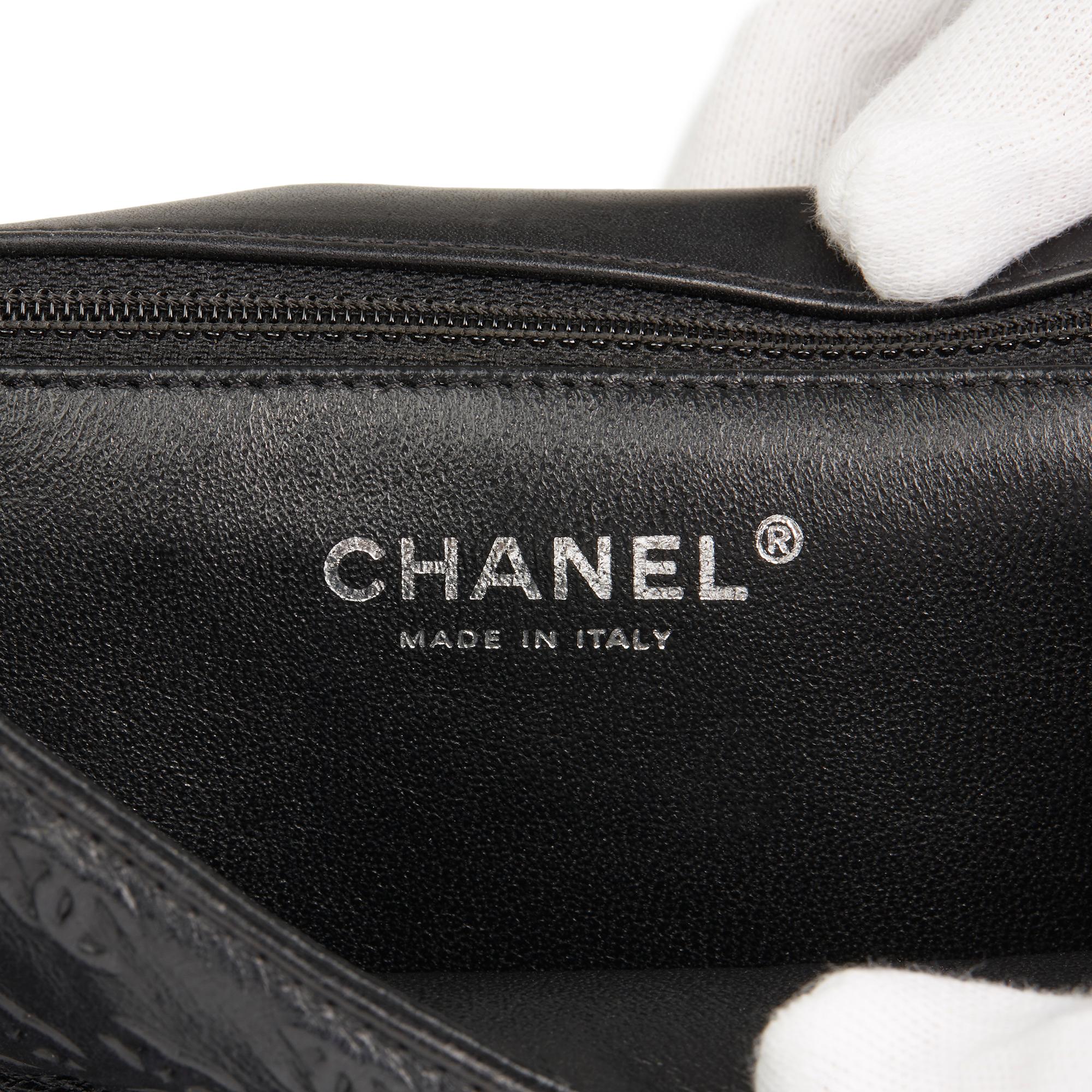 2014 Chanel Black Embossed & Quilted Calfskin Leather Paris-Dallas Classic Singl 4