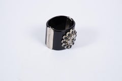 2014 Chanel Black & Hemtatite Lucite Cuff Bracelet