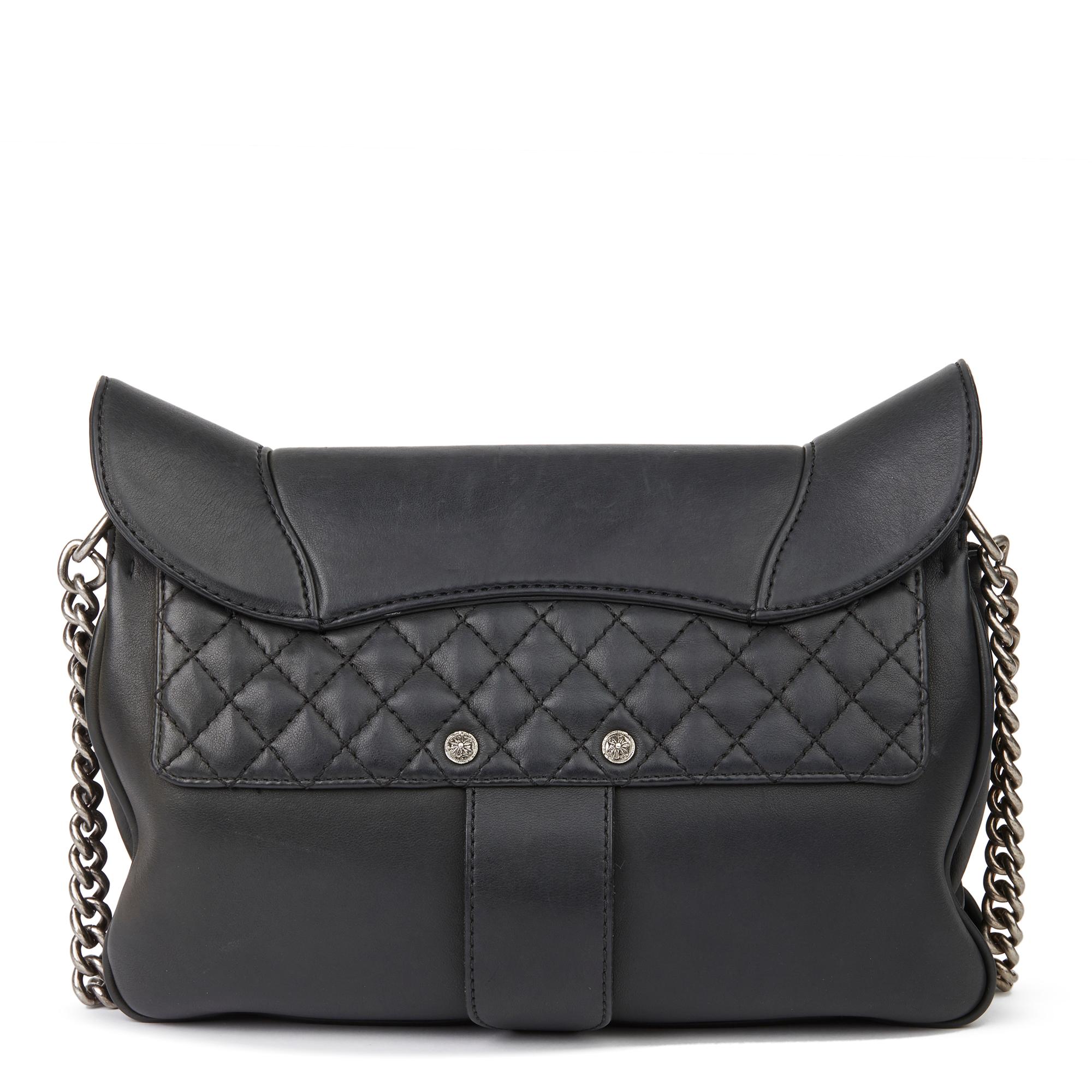 2014 Chanel Black Quilted Calfskin Leather Paris-Dallas Ride Western Saddle  Bag at 1stDibs