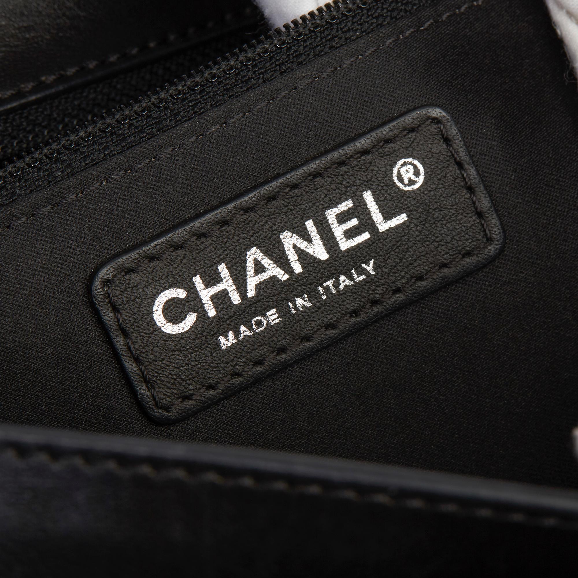 2014 Chanel Schwarz gesteppte Lammfell große Bürger Klappe Tasche 5