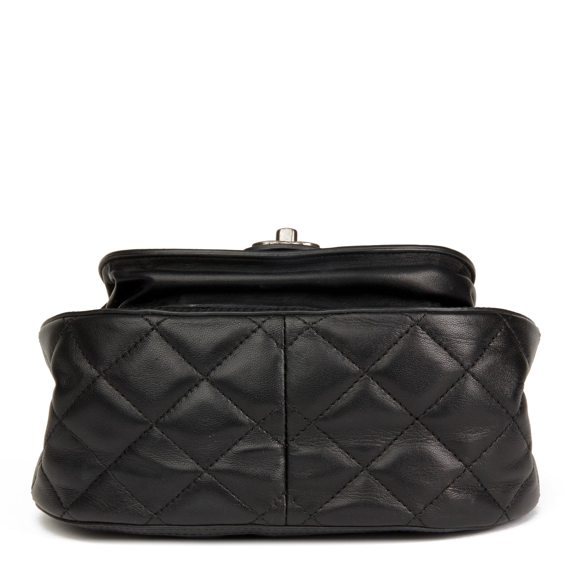 Women's 2014 Chanel Black Quilted Lambskin & Pony Fur Paris-Dallas Saddle Bag