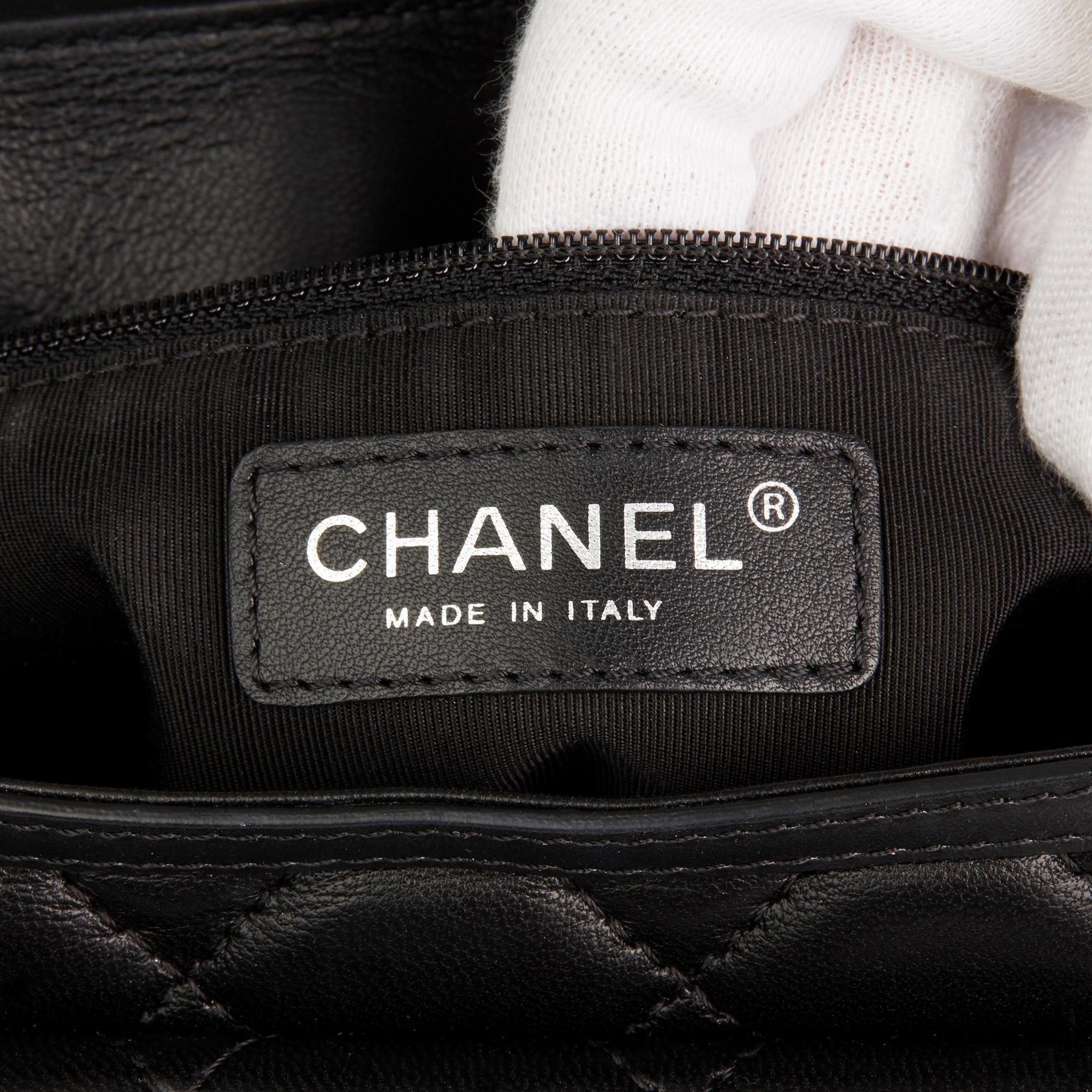 2014 Chanel Black Quilted Lambskin & Pony Fur Paris-Dallas Saddle Bag 3