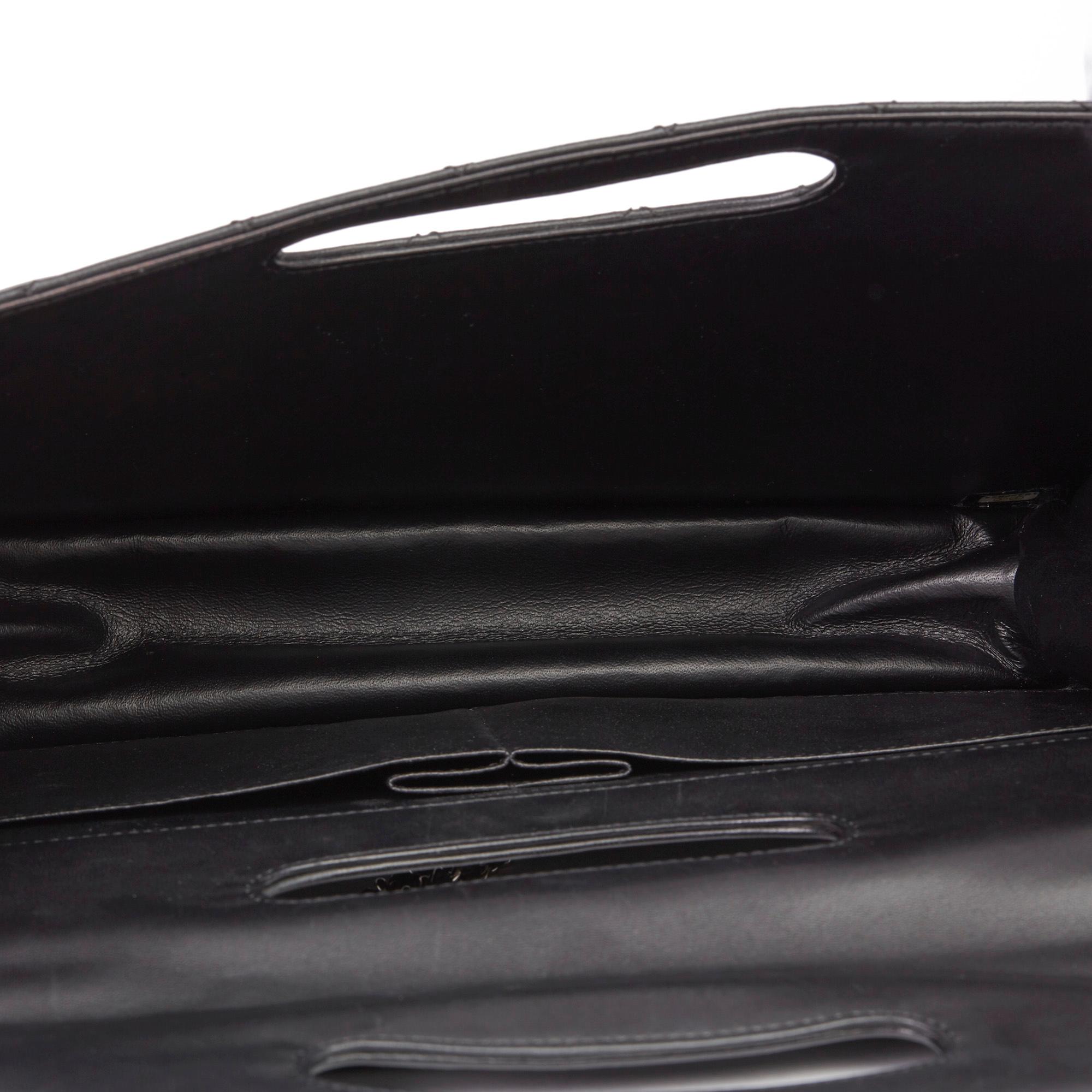2014 Chanel Black Quilted Lambskin Timeless Foldover Shoulder Bag 4
