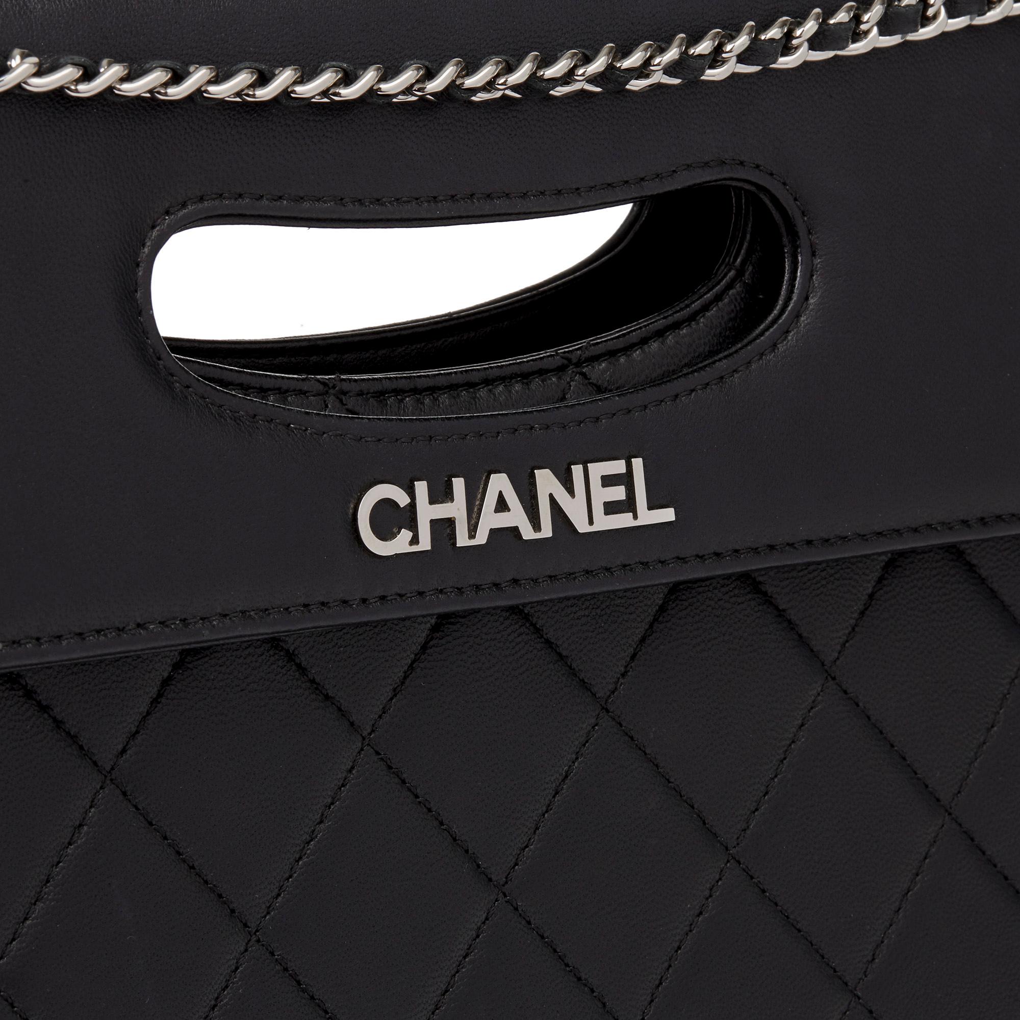 Women's 2014 Chanel Black Quilted Lambskin Timeless Foldover Shoulder Bag