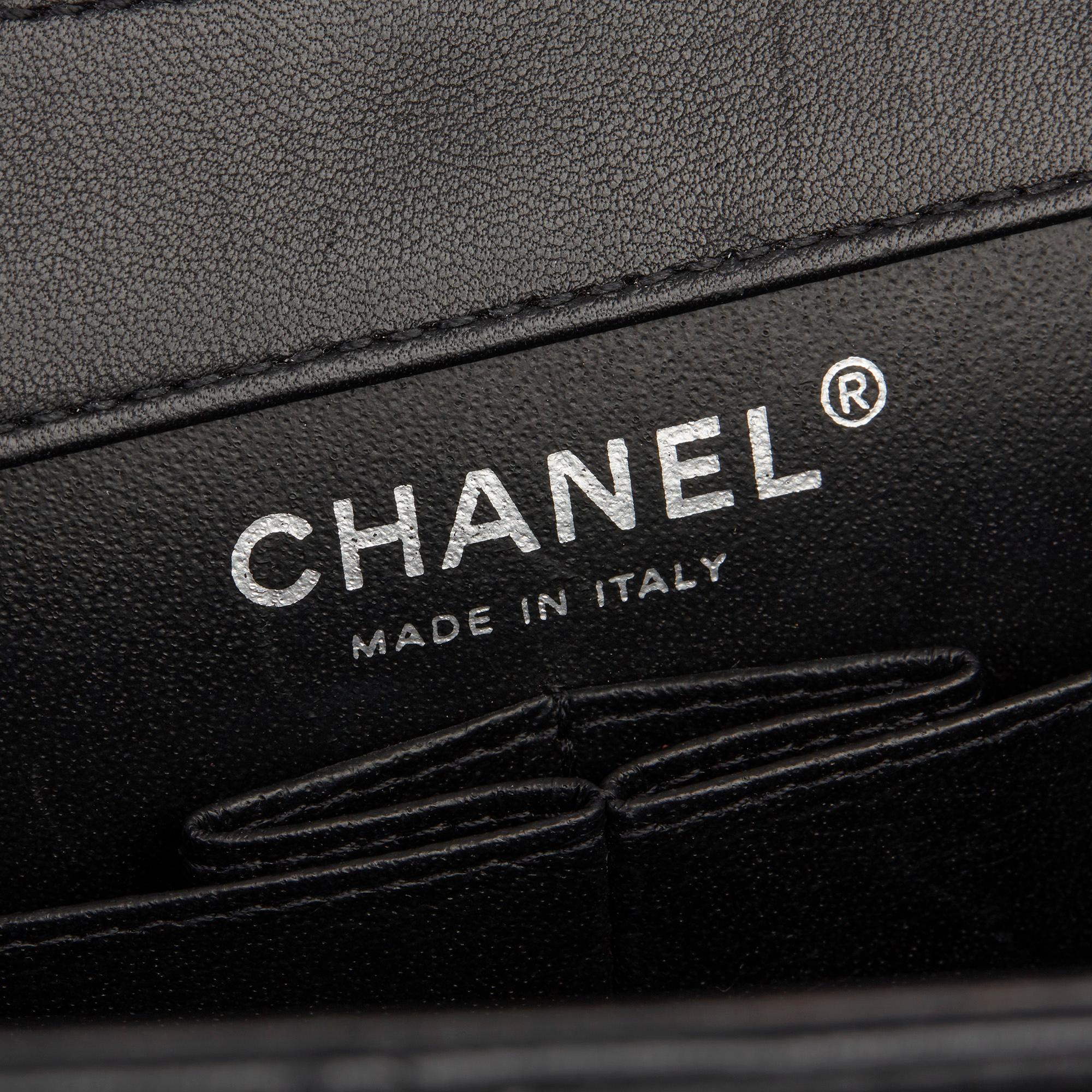 2014 Chanel Black Quilted Lambskin Timeless Foldover Shoulder Bag 2