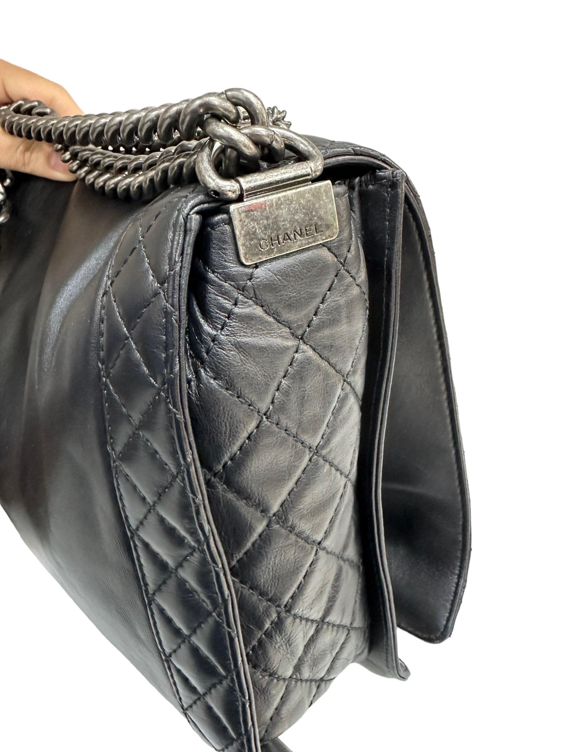 2014 Chanel Boy XL Limited Edition Shoulder Bag Multi Chains 5