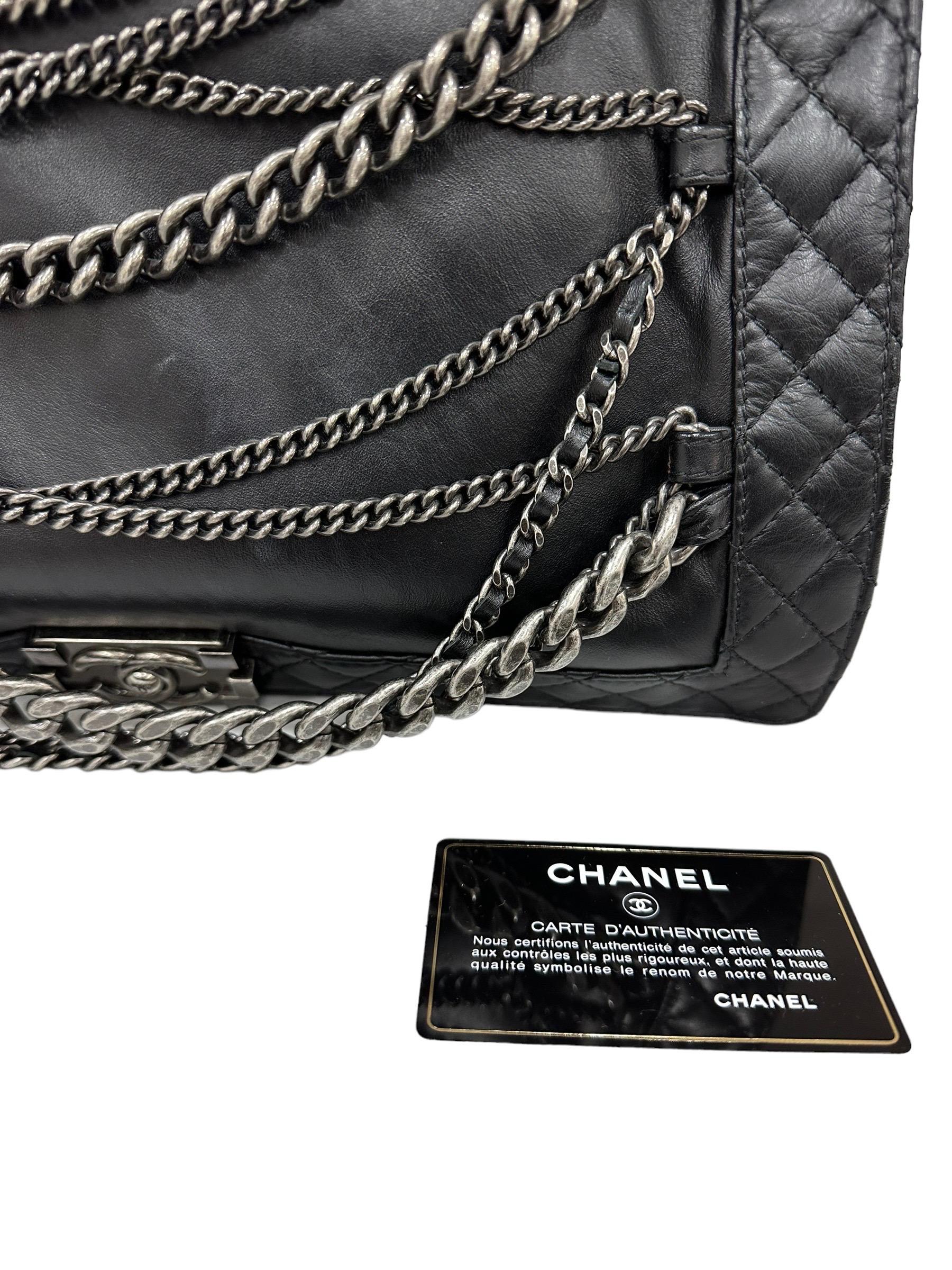 2014 Chanel Boy XL Limited Edition Shoulder Bag Multi Chains 10