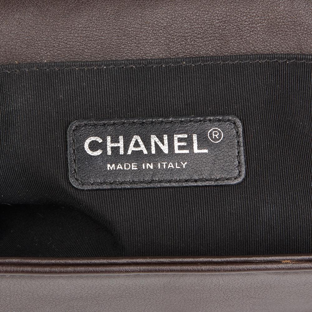 2014 Chanel Brown Embossed Calfskin Leather Paris-Dallas Cordoba Medium Le Boy 3