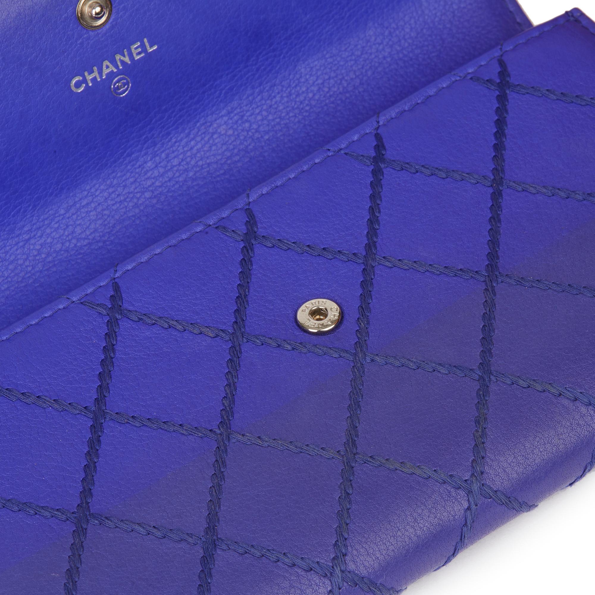 2014 Chanel Electric Blue Quilted Lambskin Wallet 9