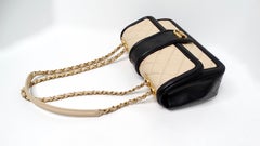 2014 Chanel Elegant CC Tan & Black Quilted Lambskin Flap Bag
