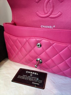 2014 Chanel Fucsia lambskin timeless 2.55 handle shoulder bag