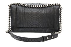 2014 Chanel Grey Leather Boy Bag