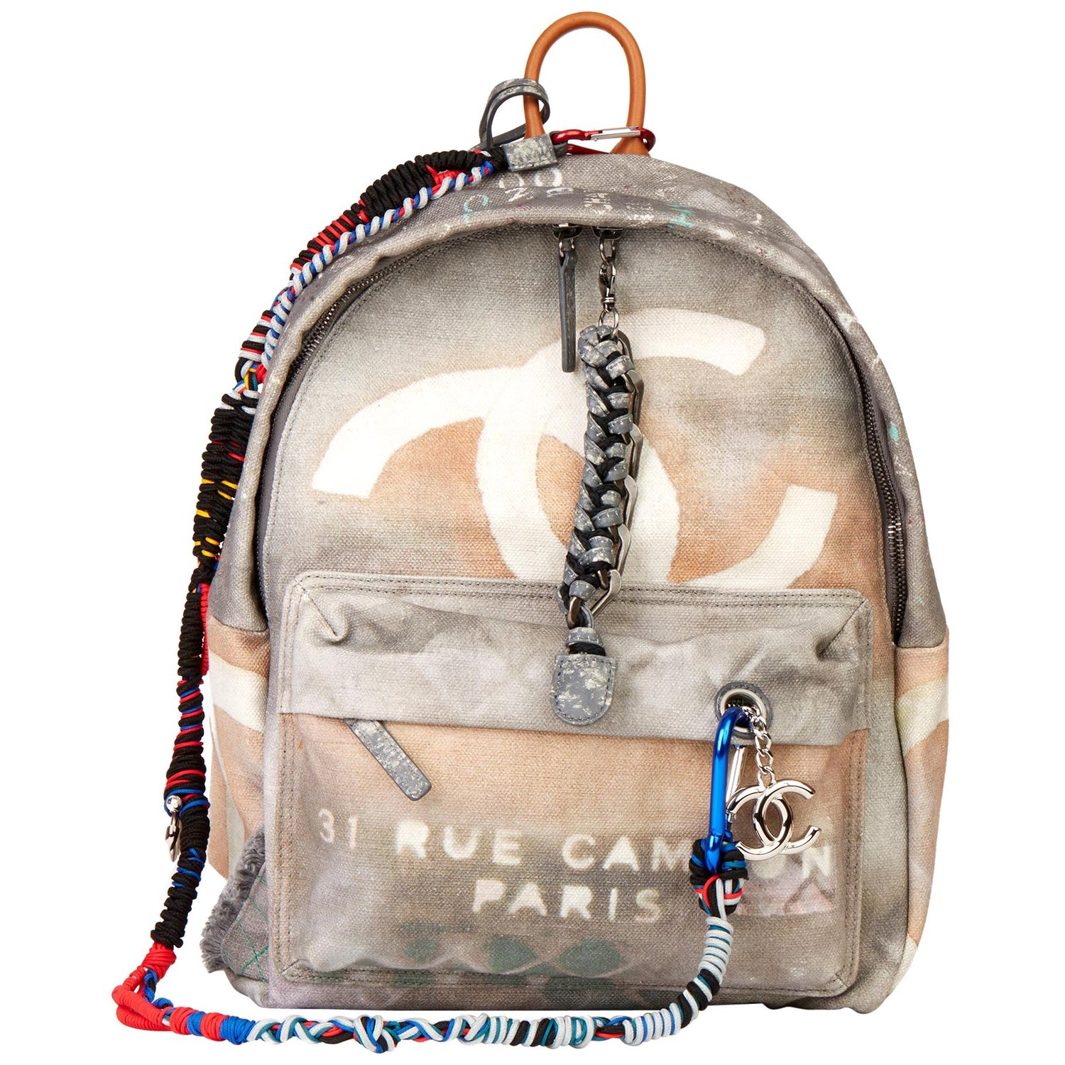 me quejo diversión Molesto Chanel Graffiti Backpack - 2 For Sale on 1stDibs | chanel backpack graffiti,  chanel canvas backpack, chanel art school backpack