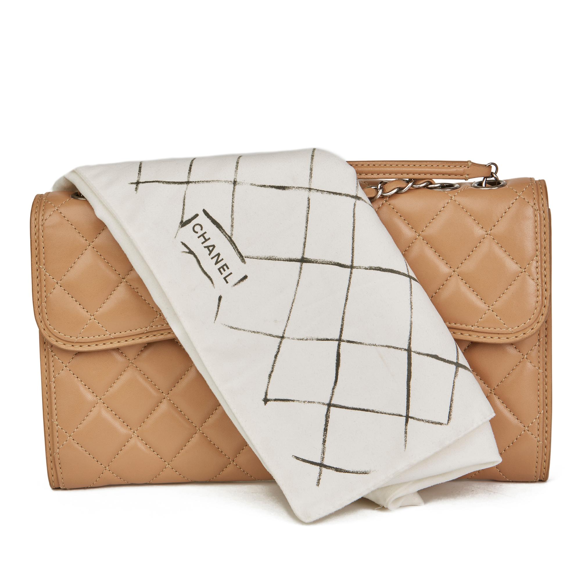 2014 Chanel Mocha Quilted Lambskin Classic Single Flap Bag 5