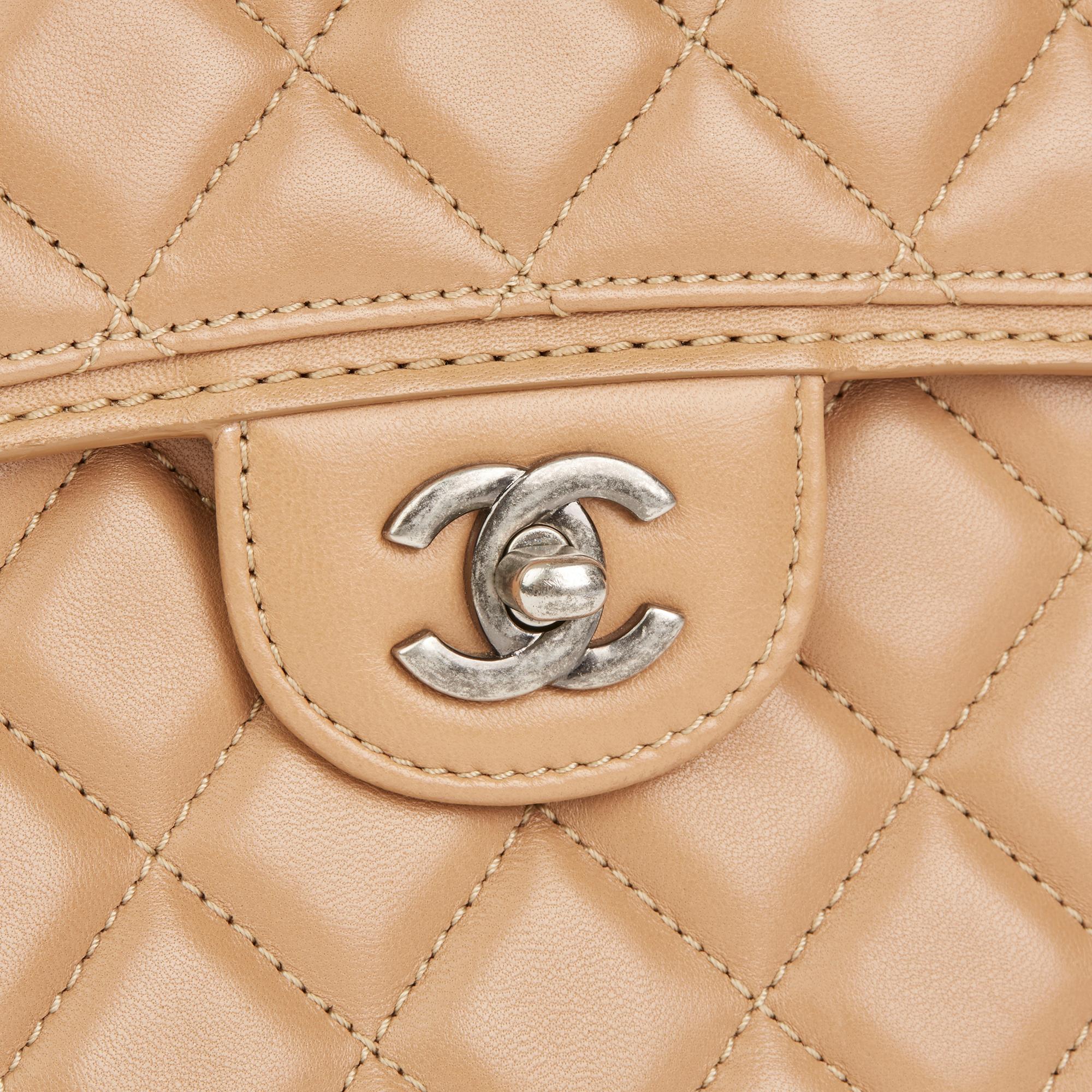 Women's 2014 Chanel Mocha Quilted Lambskin Classic Single Flap Bag