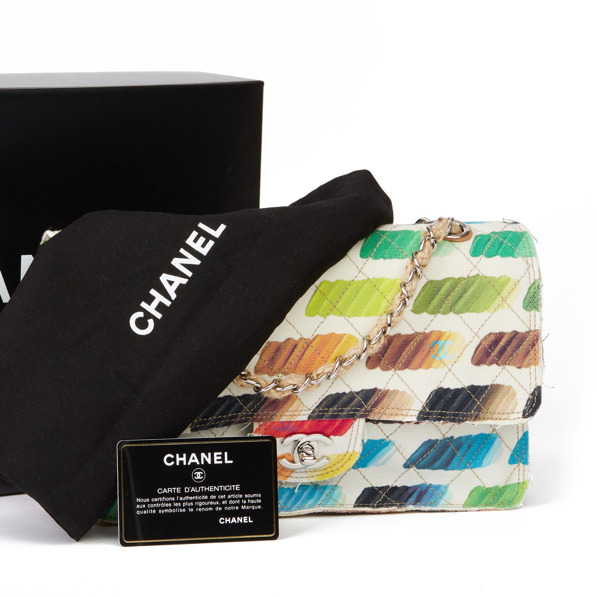 2014 Chanel Multicolor Quilted Canvas Watercolour Colorama Flap Bag 6