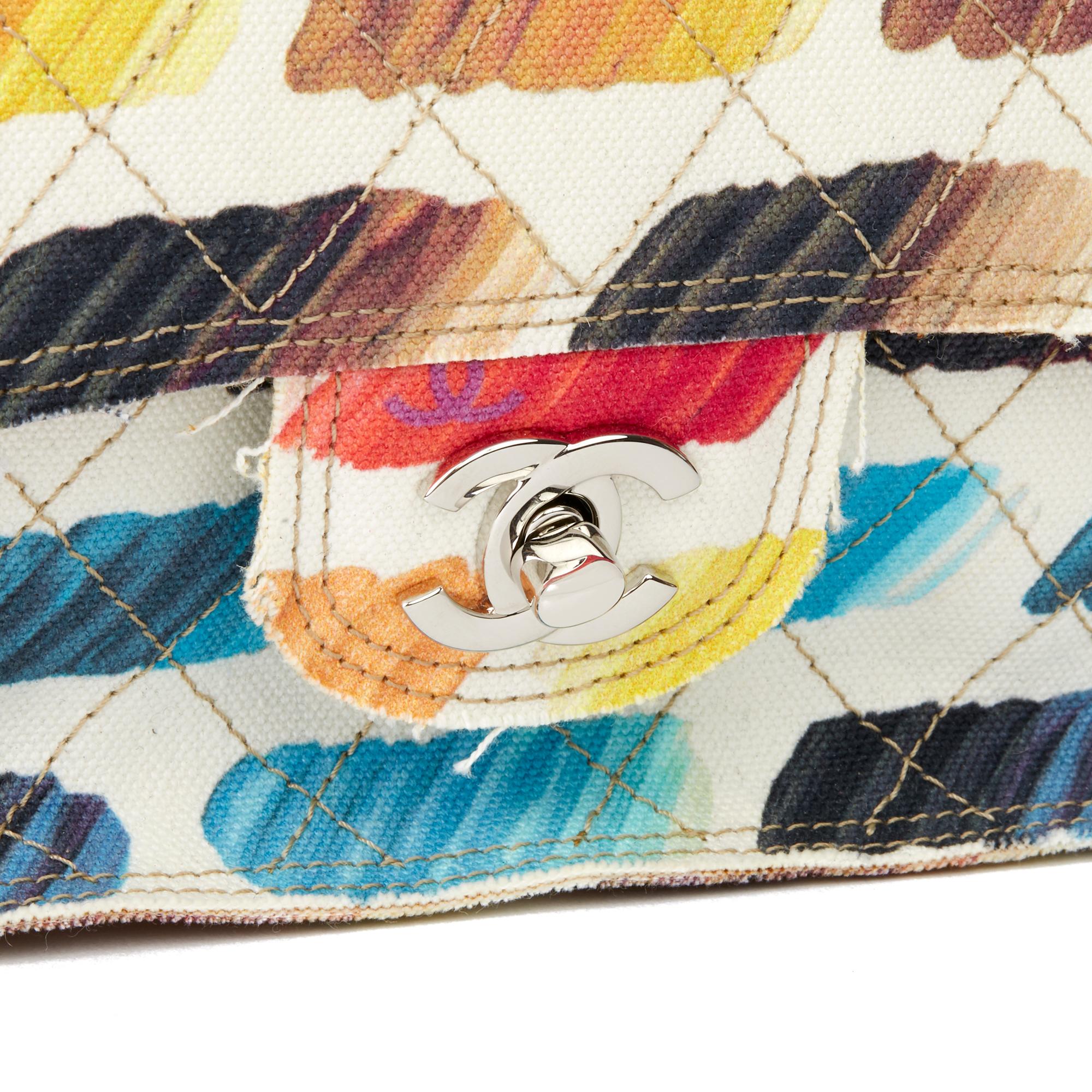 2014 Chanel Multicolor Quilted Canvas Watercolour Colorama Flap Bag 1
