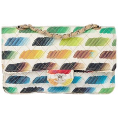 2014 Chanel Multicolor Quilted Canvas Watercolour Colorama Flap Bag