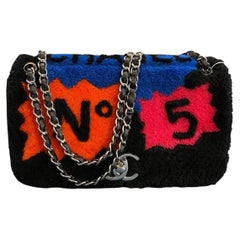 2014 Chanel No. 5 Pop Art flap bag in Shearling Patchwork