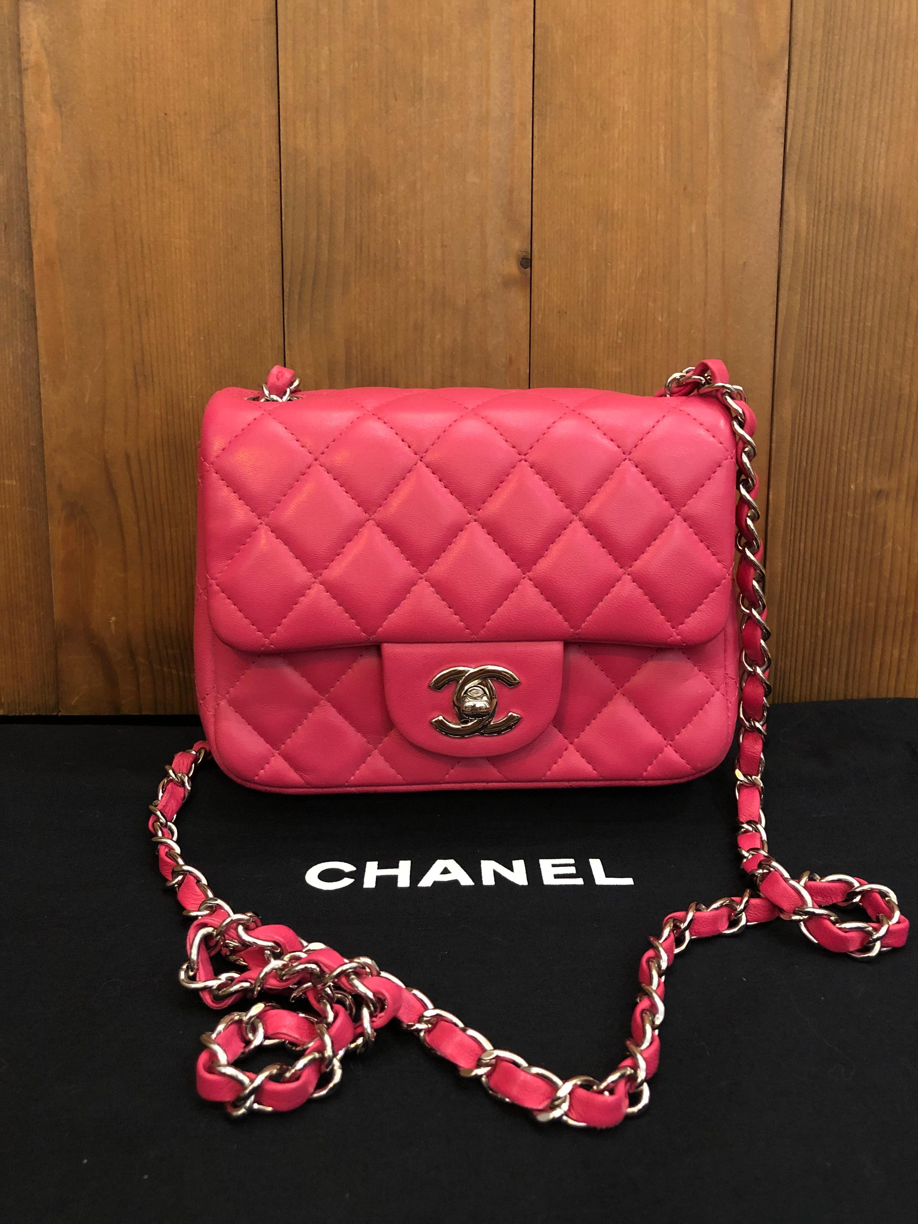 mini flap bag chanel pink