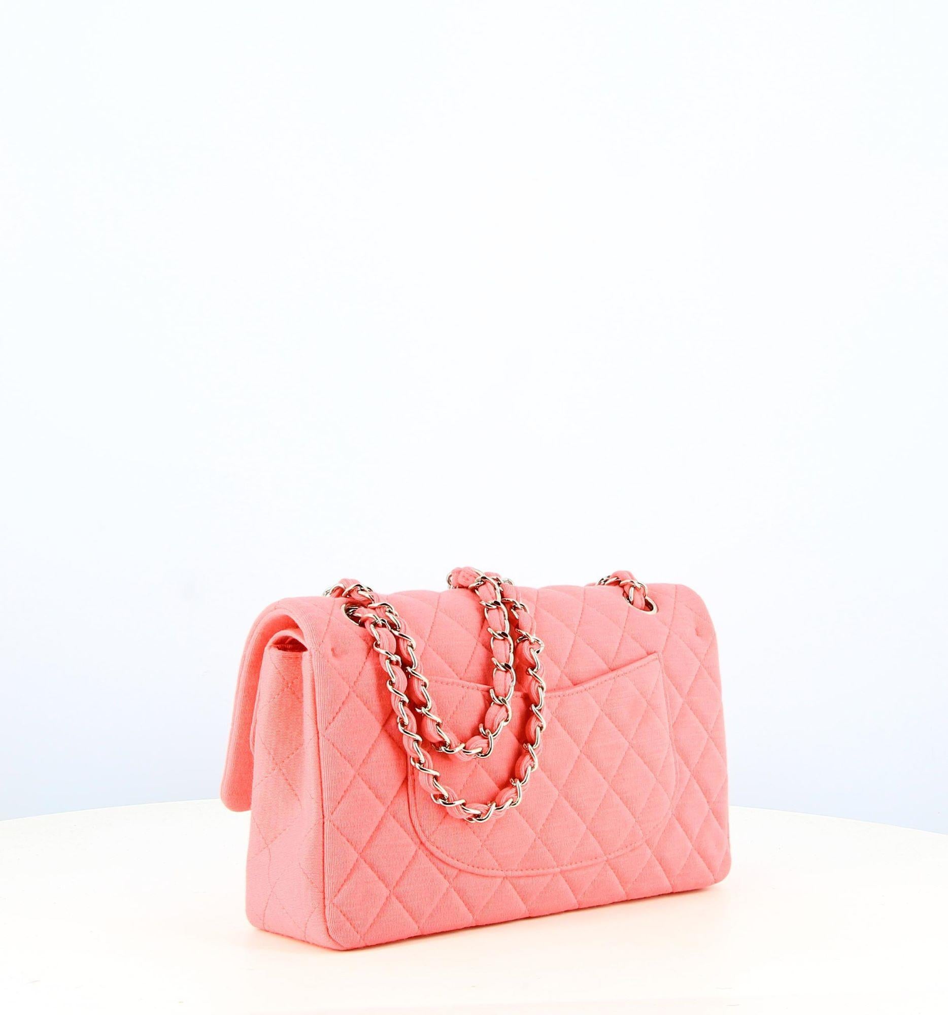 2014 Chanel Pink Quilted Bag Timeless In Good Condition In PARIS, FR