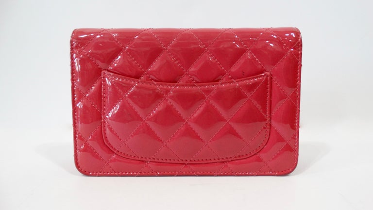 Chanel 2014 Quilted Patent Leather Wallet Crossbody Bag at 1stDibs