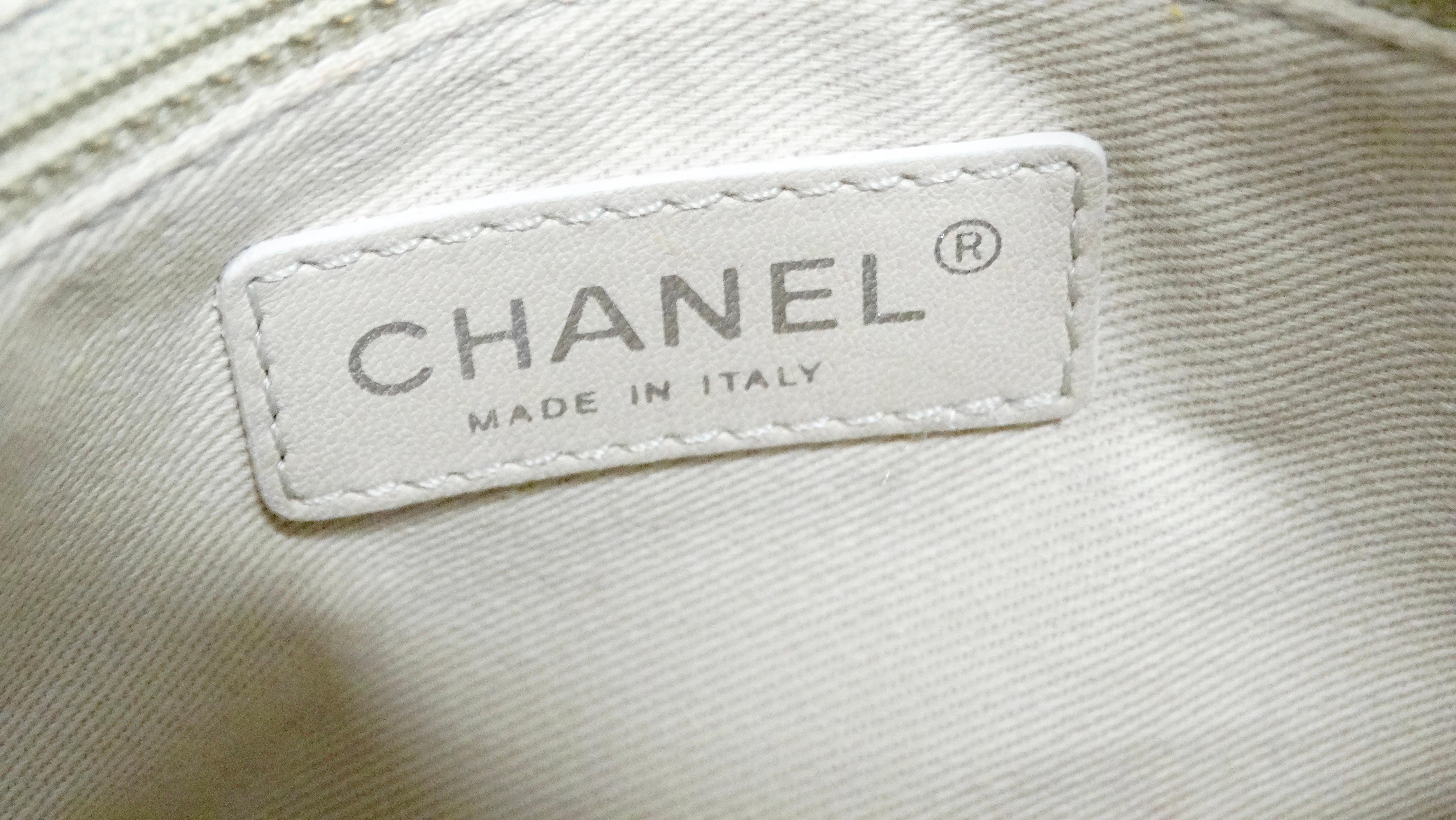 2014 Chanel Small White CC Pocket Tote For Sale 6