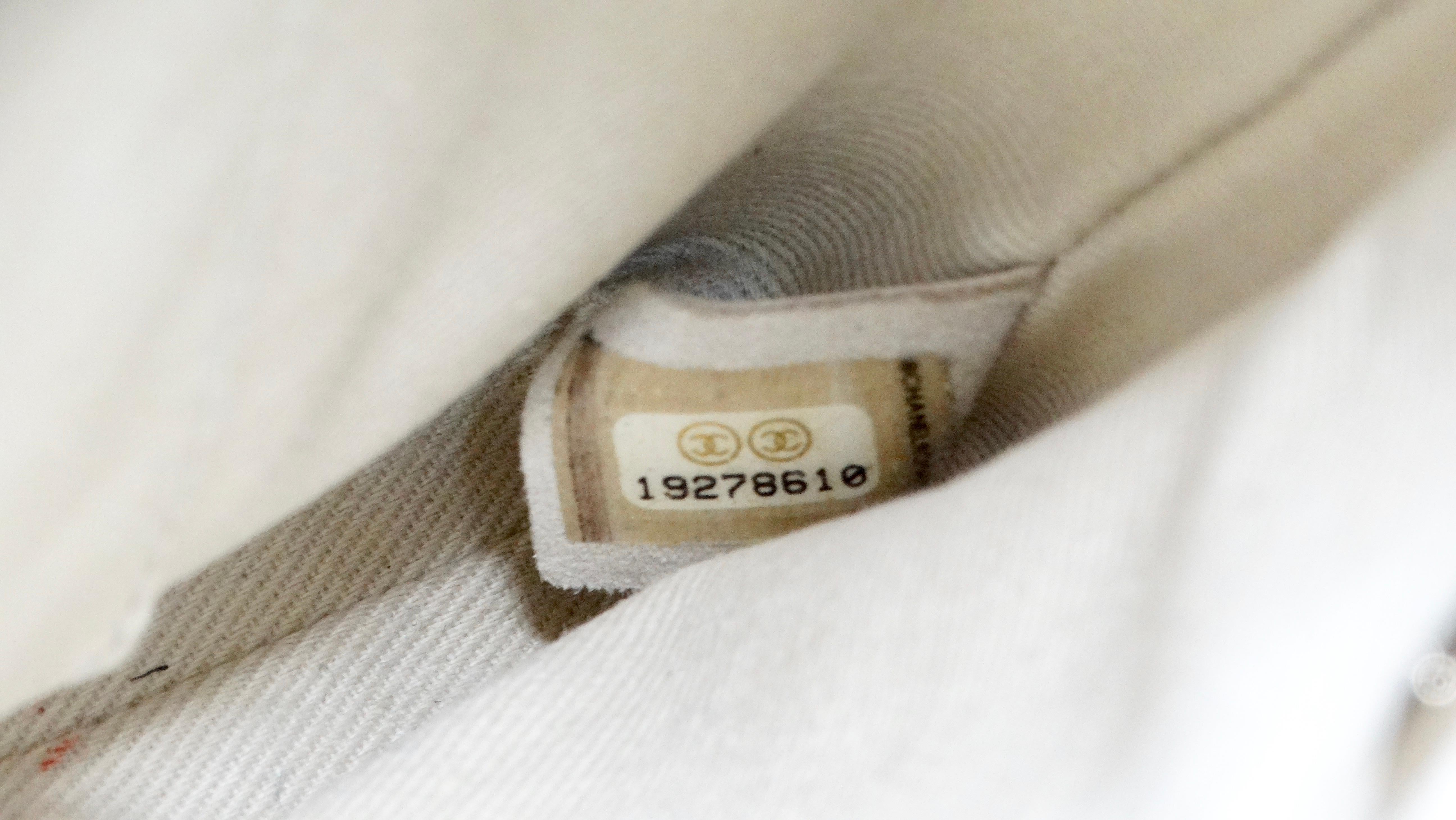 2014 Chanel Small White CC Pocket Tote For Sale 7
