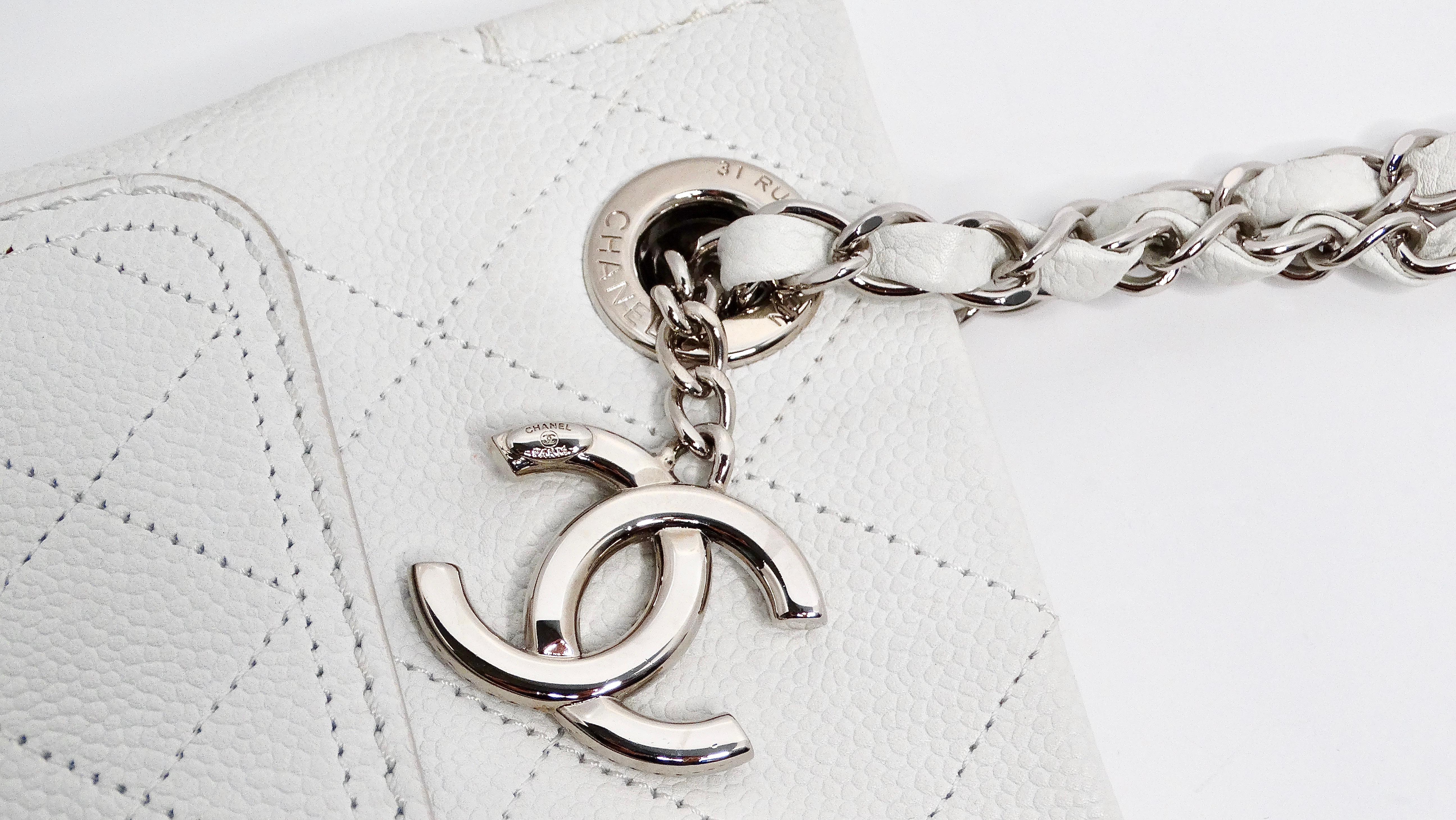 2014 Chanel Small White CC Pocket Tote For Sale 8