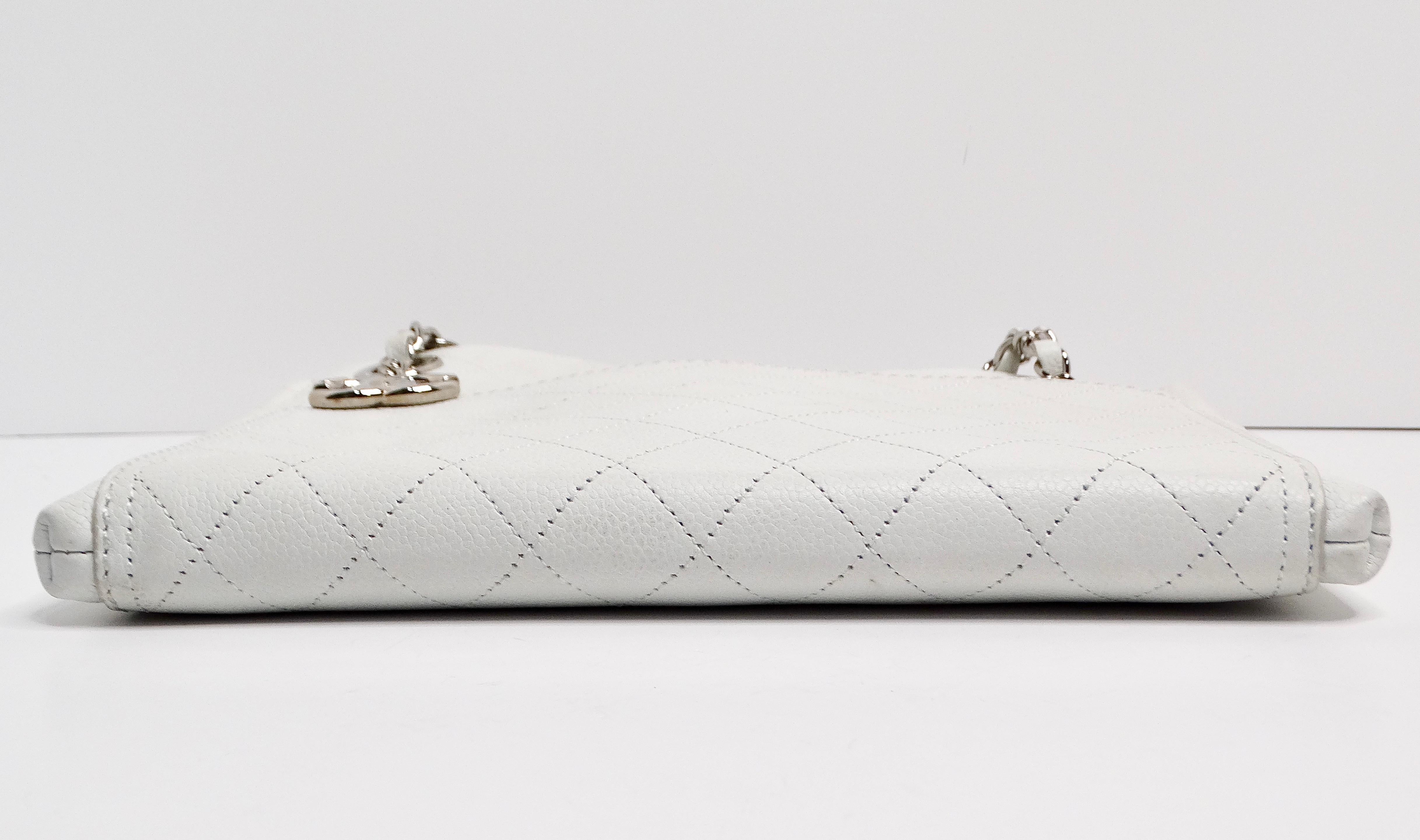 2014 Chanel Small White CC Pocket Tote For Sale 3