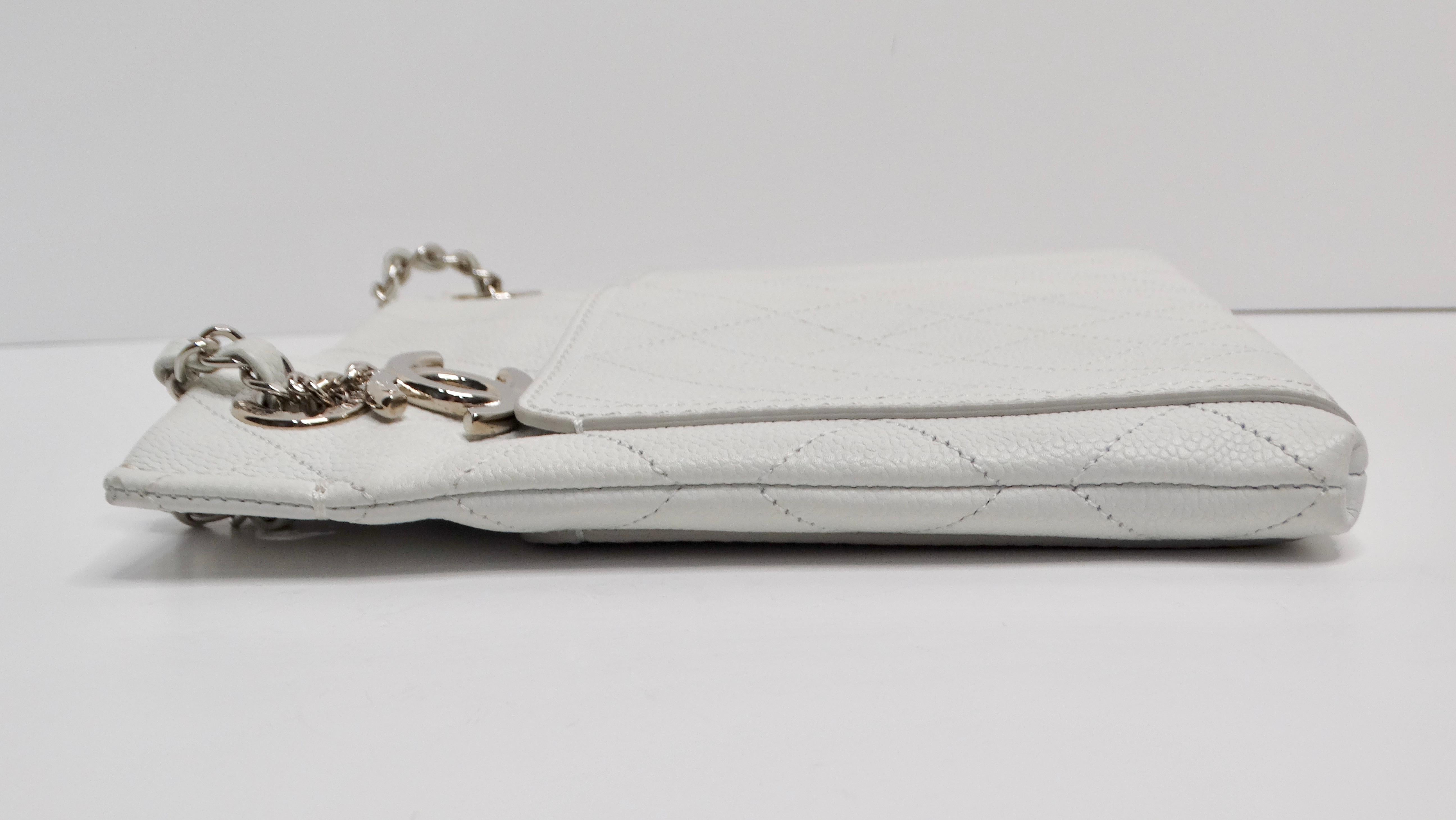 2014 Chanel Small White CC Pocket Tote For Sale 4