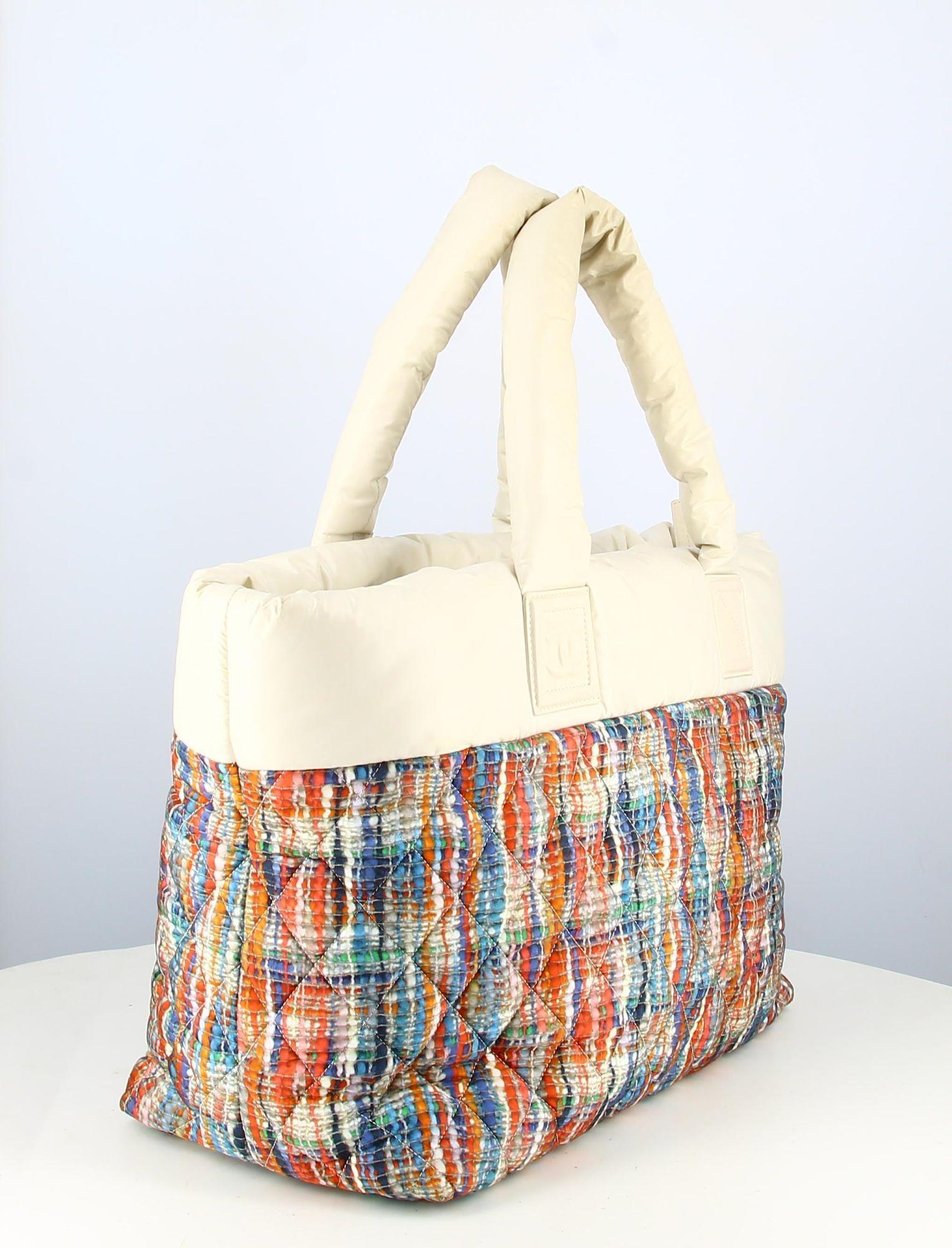 multicolor padded lambskin top-handle bag
