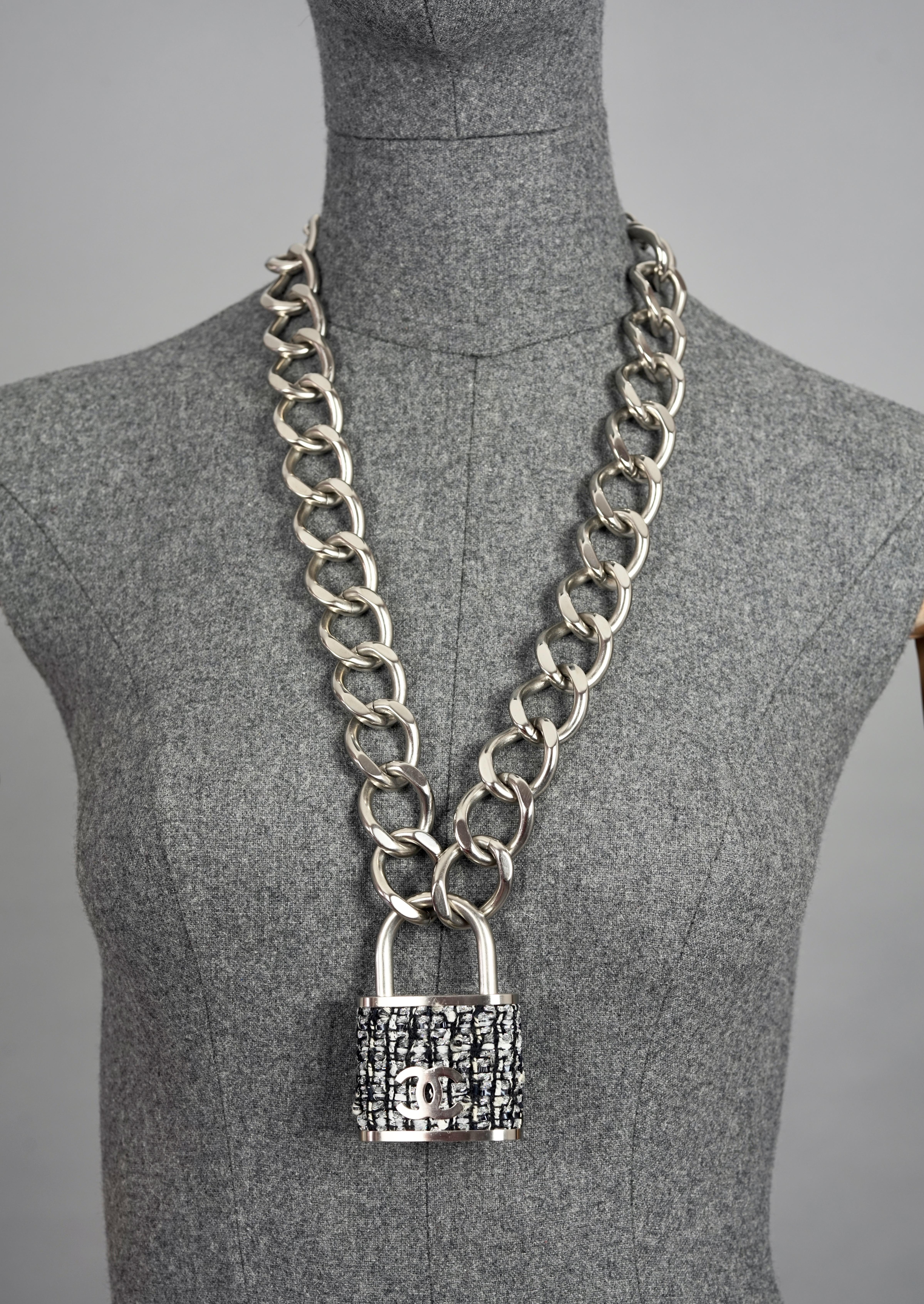 chanel padlock necklace