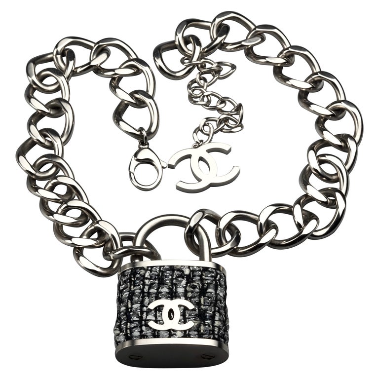 2014 CHANEL Tweed Padlock "Supermarket" Belt/ Necklace For Sale at 1stDibs  | gucci padlock bag