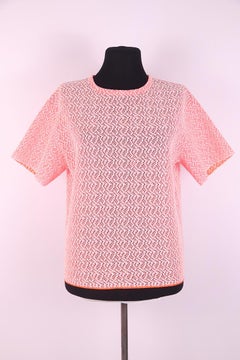 2014 Christian Dior Italia. Gewebtes T-Shirt, Größe F 36.
