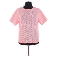 2014 Christian Dior Italia. Gewebtes T-Shirt, Größe F 36.