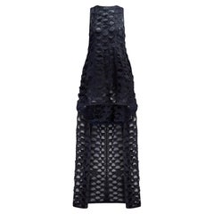 2014 Christian Dior Runway Haute Couture Navy High-Low Dress