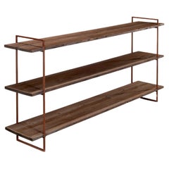 2014 Custom Eric Slayton Open Shelf Console With Old Timbers and Patinated Metal