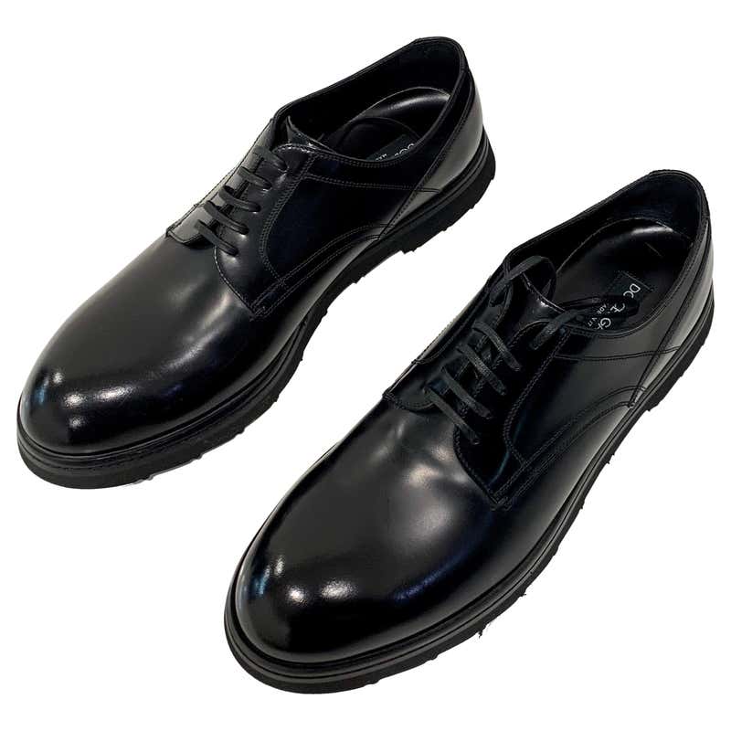 2014 Dolce and Gabbana Menâs Black Leather Shoes For Sale at 1stdibs