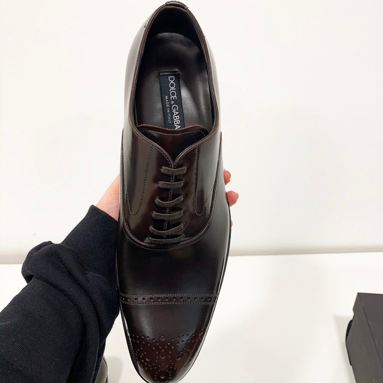 2014 Dolce and Gabbana Men’s Brown Oxford shoes at 1stDibs
