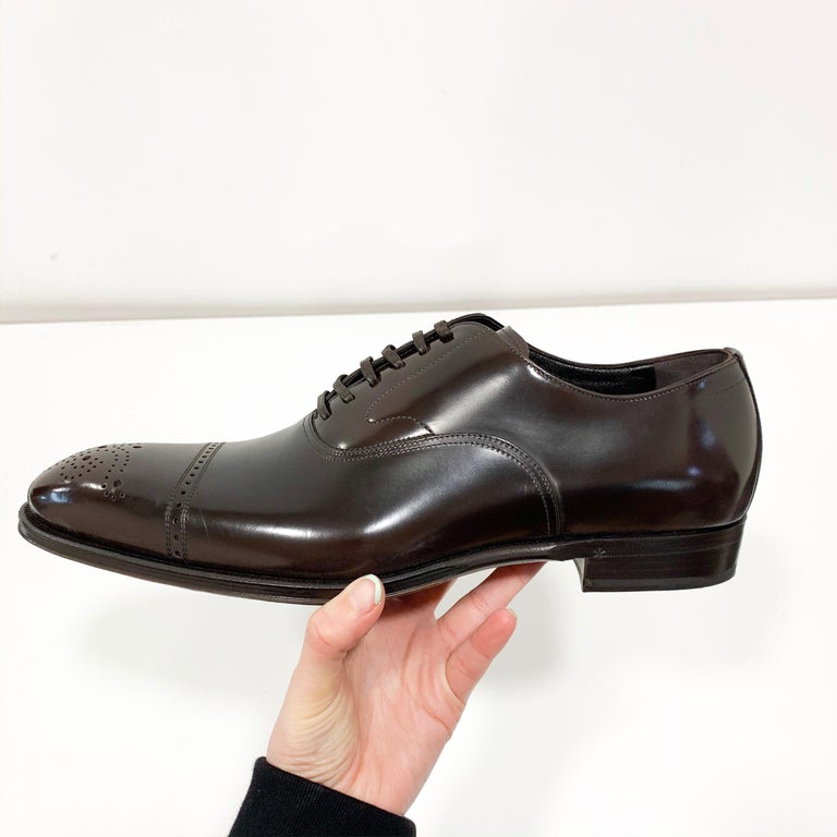 2014 Dolce and Gabbana Men’s Brown Oxford shoes at 1stDibs