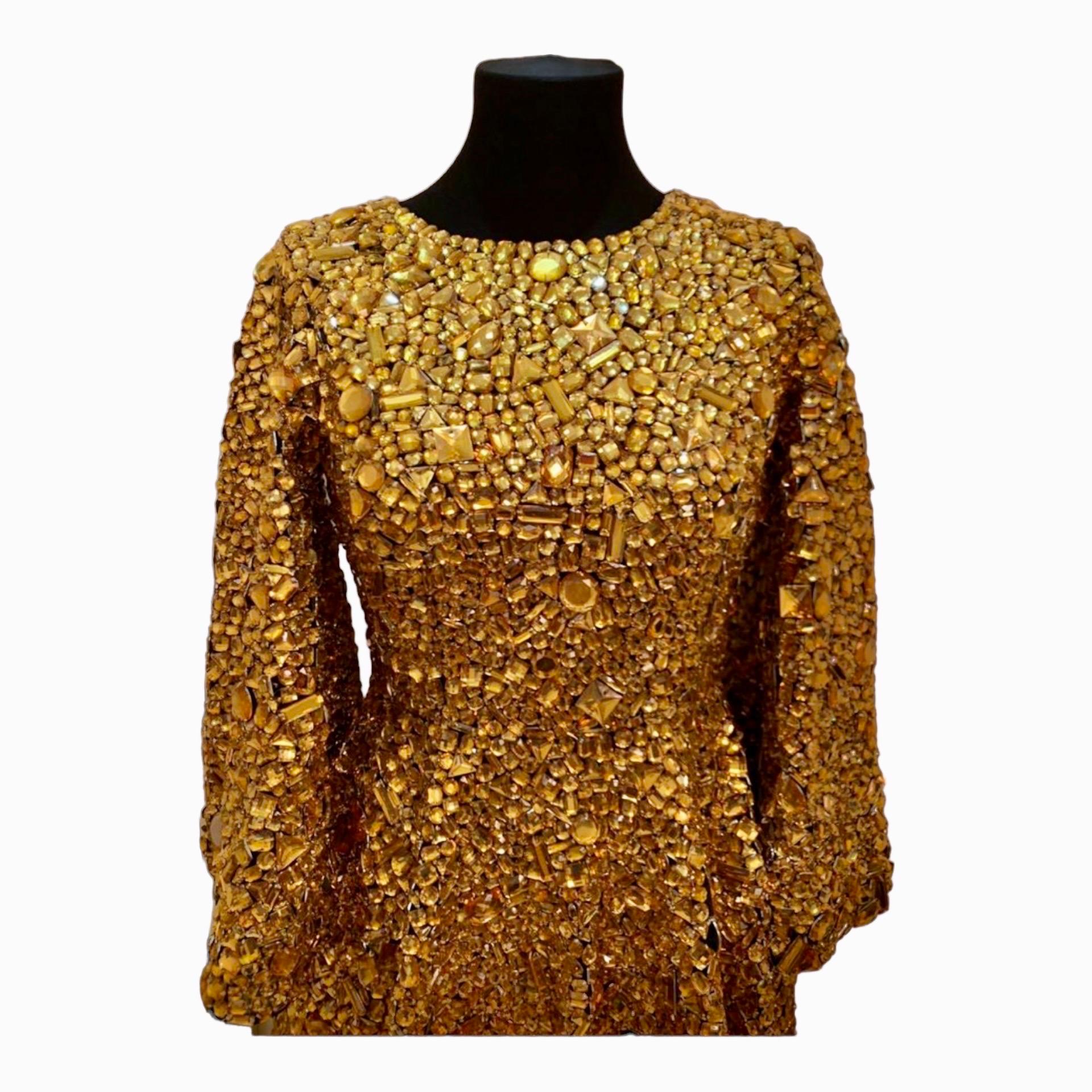 Women's 2014 Dolce & Gabbana Couture Limited Edition Crystal Embellished Dress