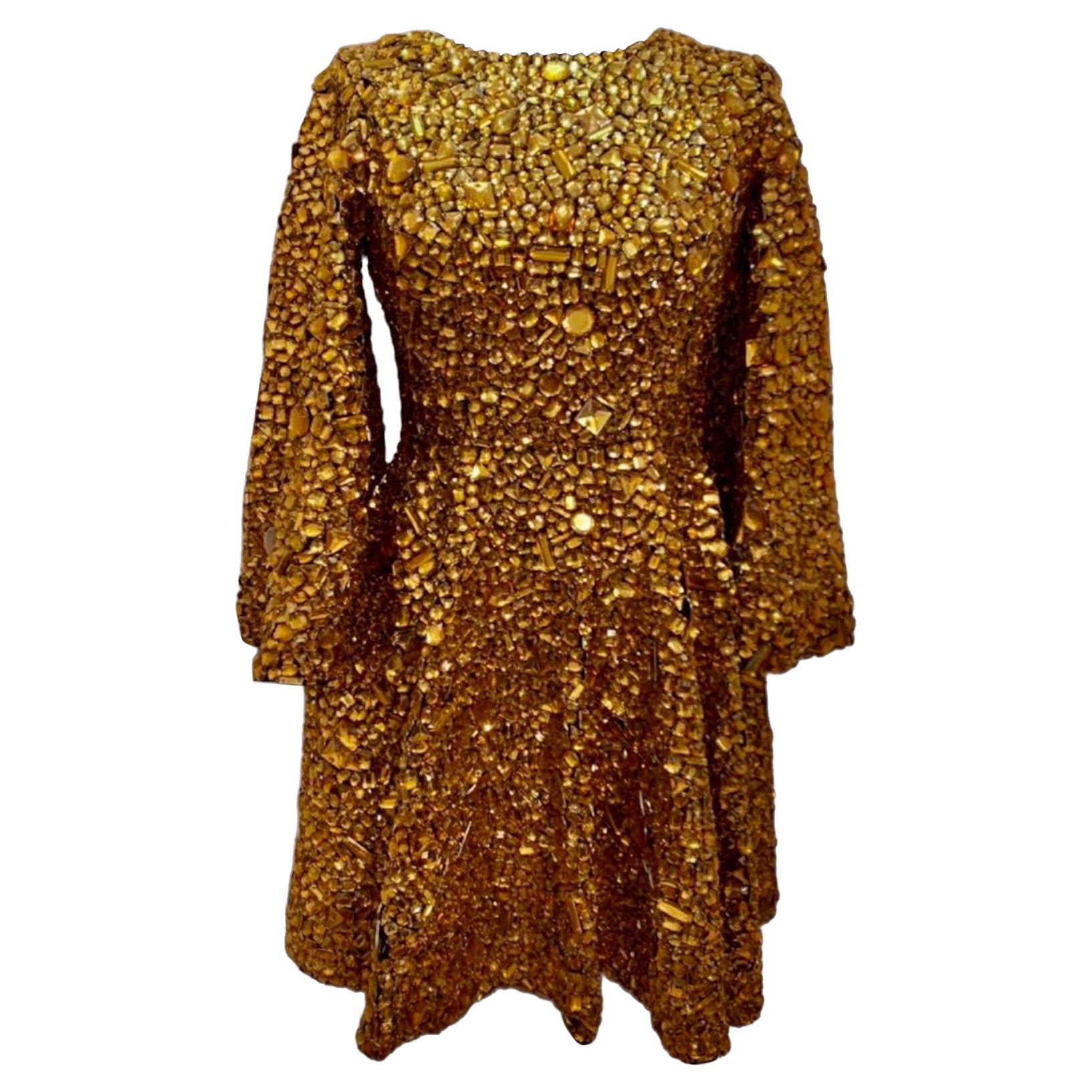 2014 Dolce & Gabbana Couture Limited Edition Crystal Embellished Dress