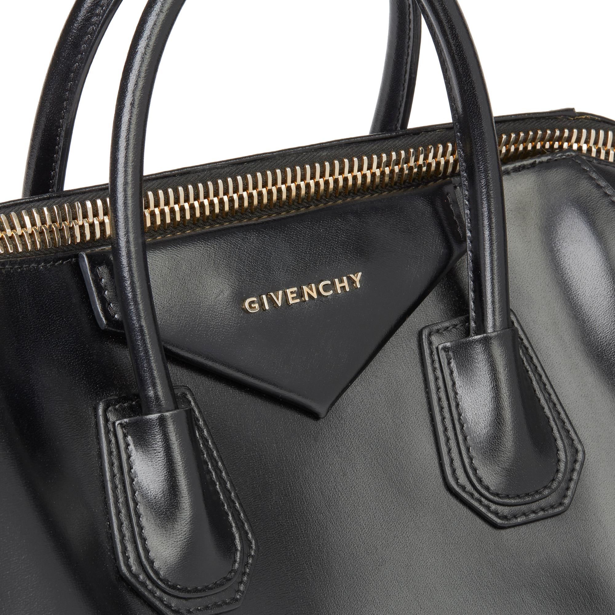 2014 Givenchy Black Smooth Calfskin Leather Medium Antigona 2