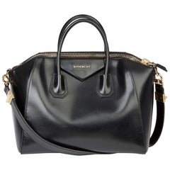 2014 Givenchy Black Smooth Calfskin Leather Medium Antigona