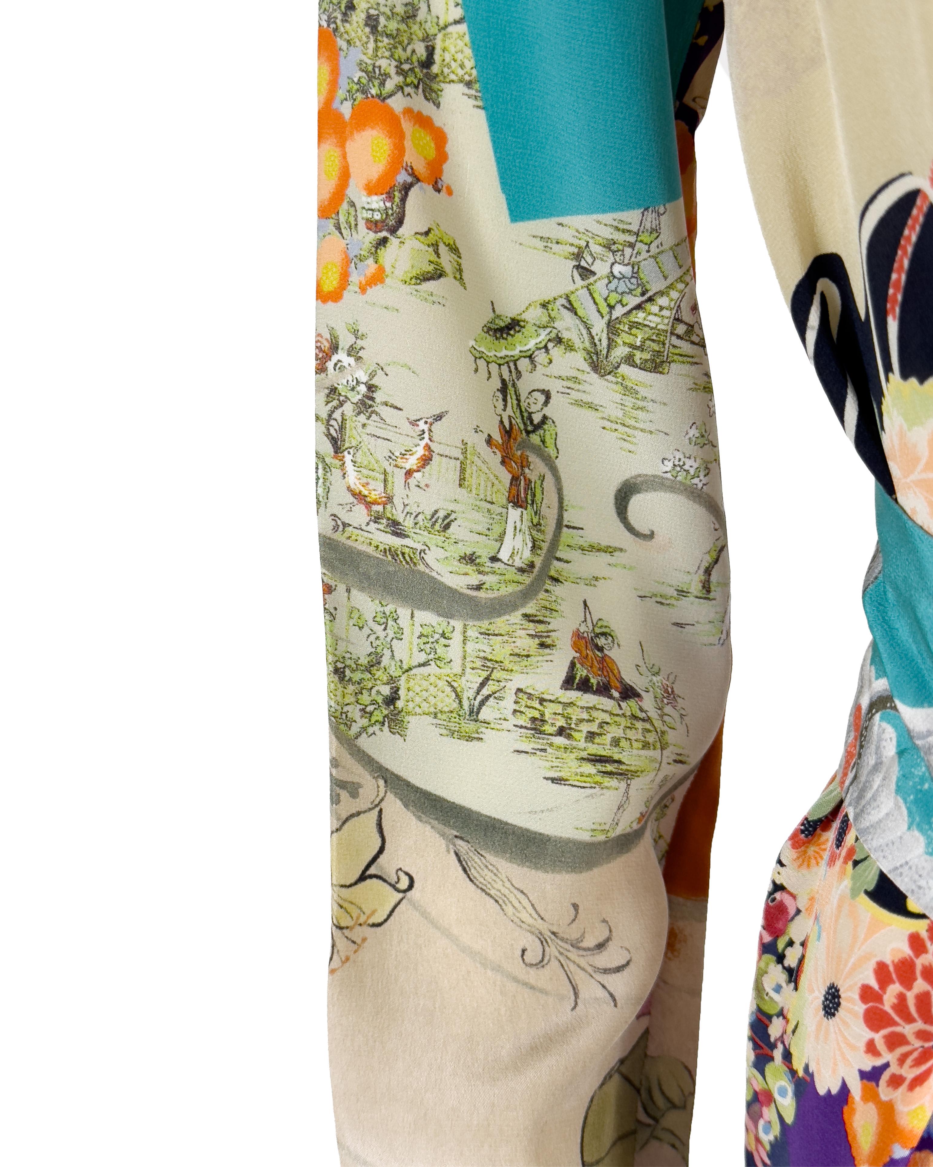 Women's 2014 Gucci Silk Printed Tunic Style Dress For Sale