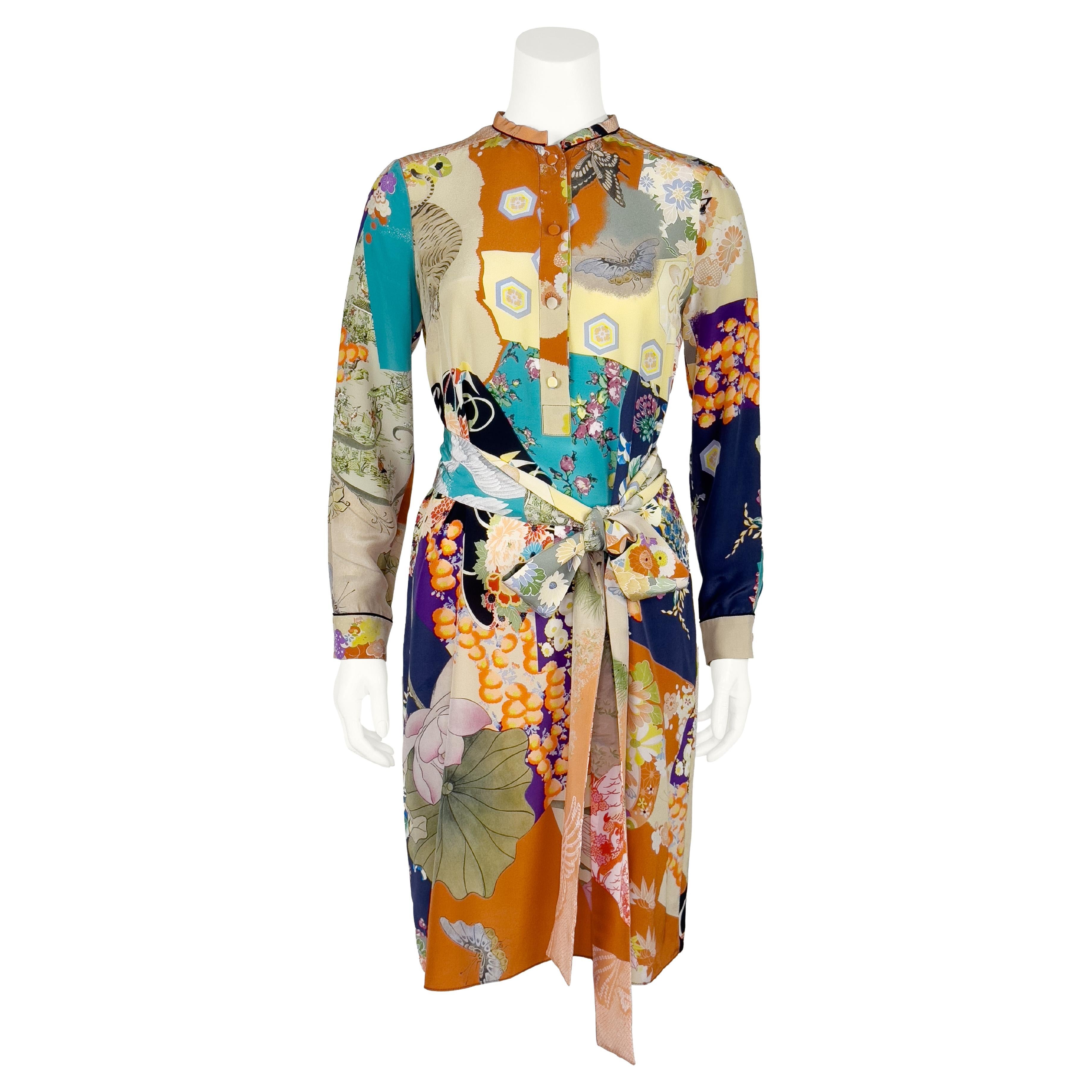 2014 Gucci Silk Printed Tunic Style Dress