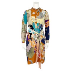 2014 Gucci Silk Printed Tunic Style Dress
