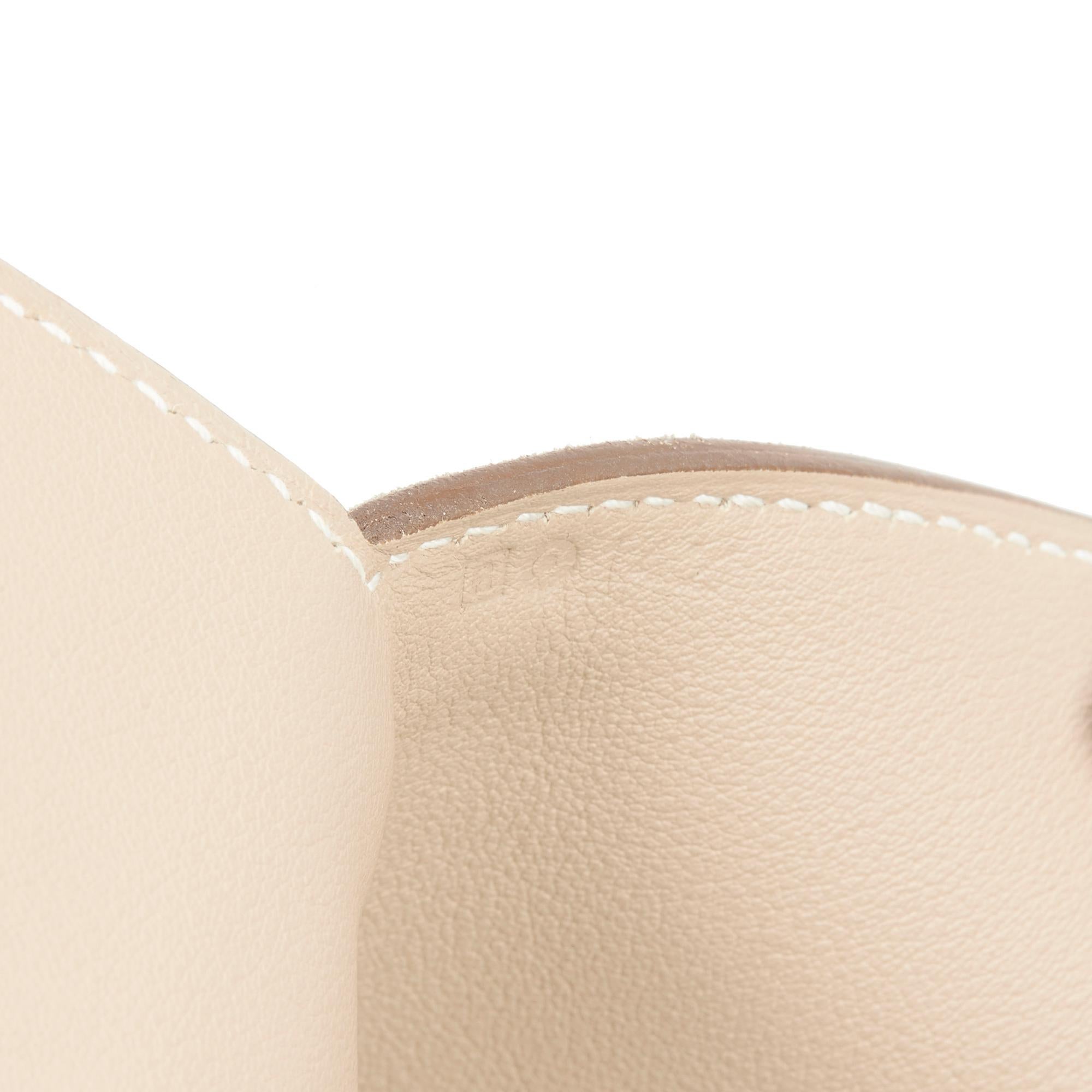 2014 Hermès Argile Swift Leather & Veau Grizzly Suede Toolbox 33 2